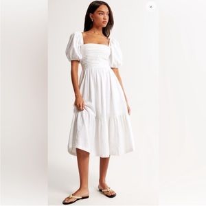 NWOT Abercrombie and Fitch Emerson Poplin Puff sleeve dress
